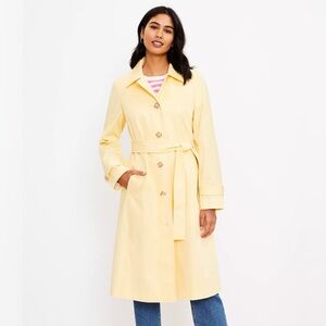 Ann Taylor‎ Loft Sunny Yellow Trench-coat Size 4